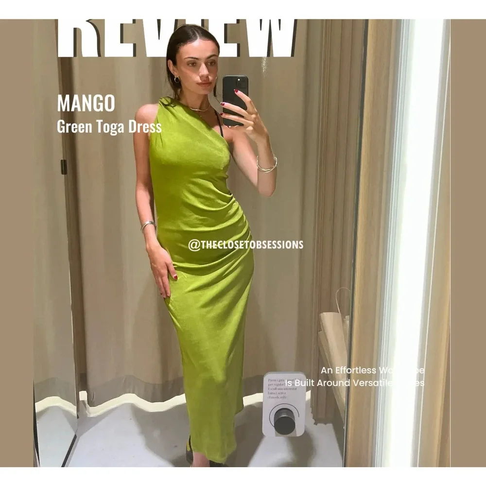 MANGO Twisted Strap Midi Dress NWT - Picture 13 of 16
